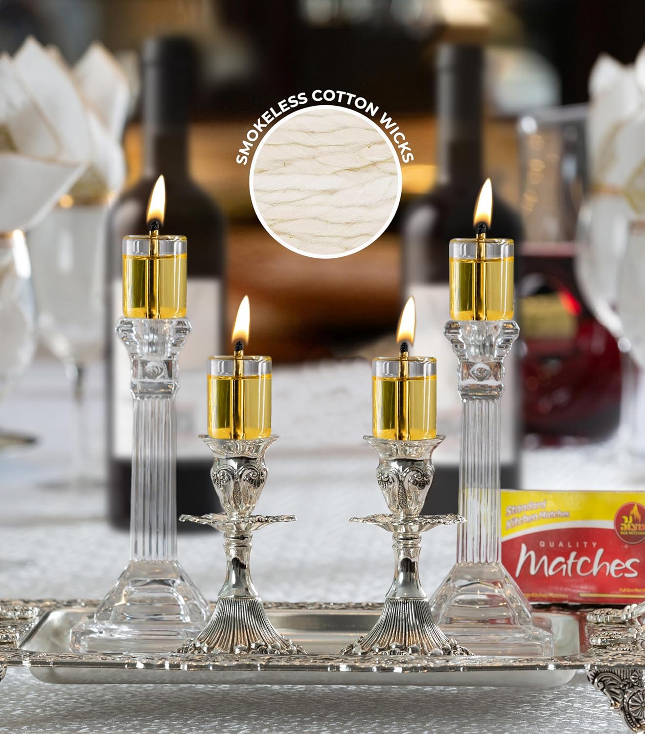 Ner Mitzvah Smokeless Cotton Wicks 50 Pack