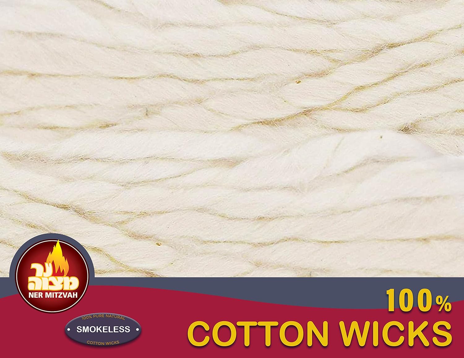 Ner Mitzvah Smokeless Cotton Wicks 50 Pack