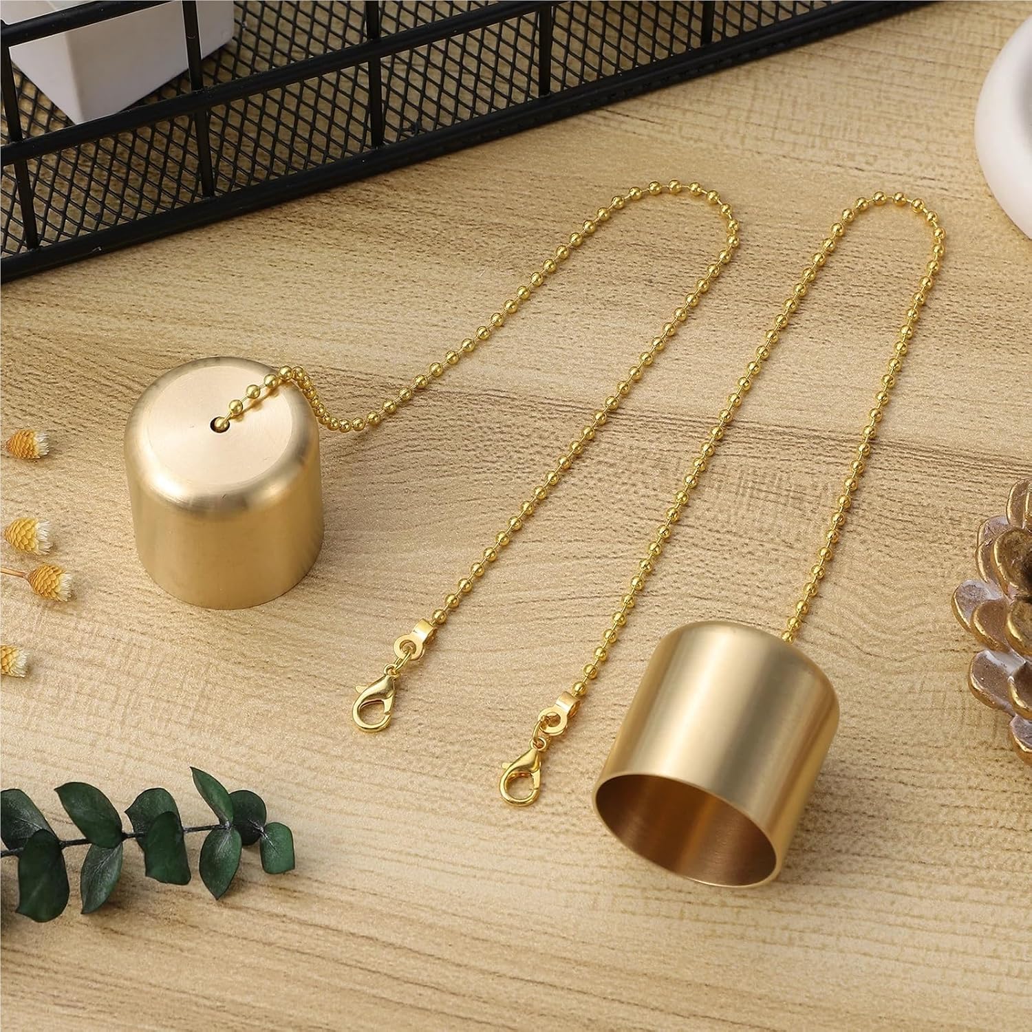 Candle Snuffer 4Pcs Brass Set for Tea Light and Aromatherapy Candles