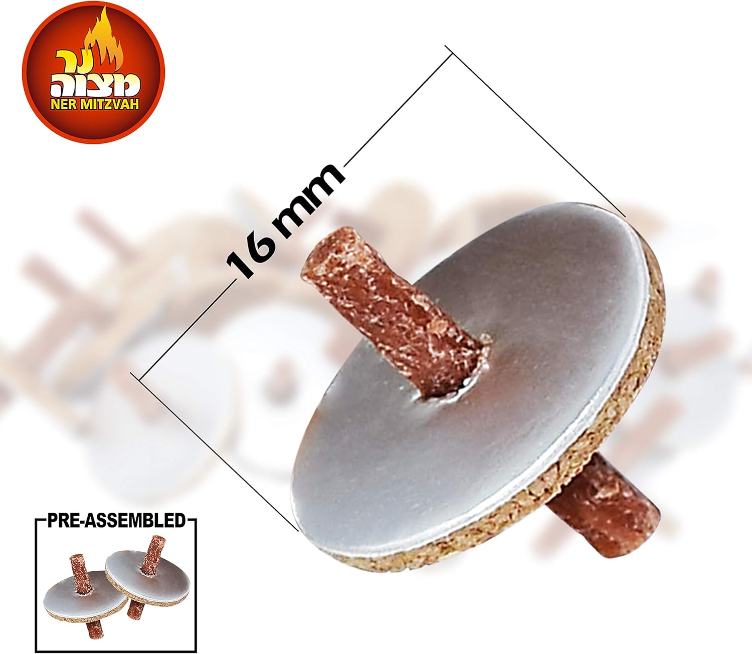 Ner Mitzvah Round Floating Wicks 100 Count