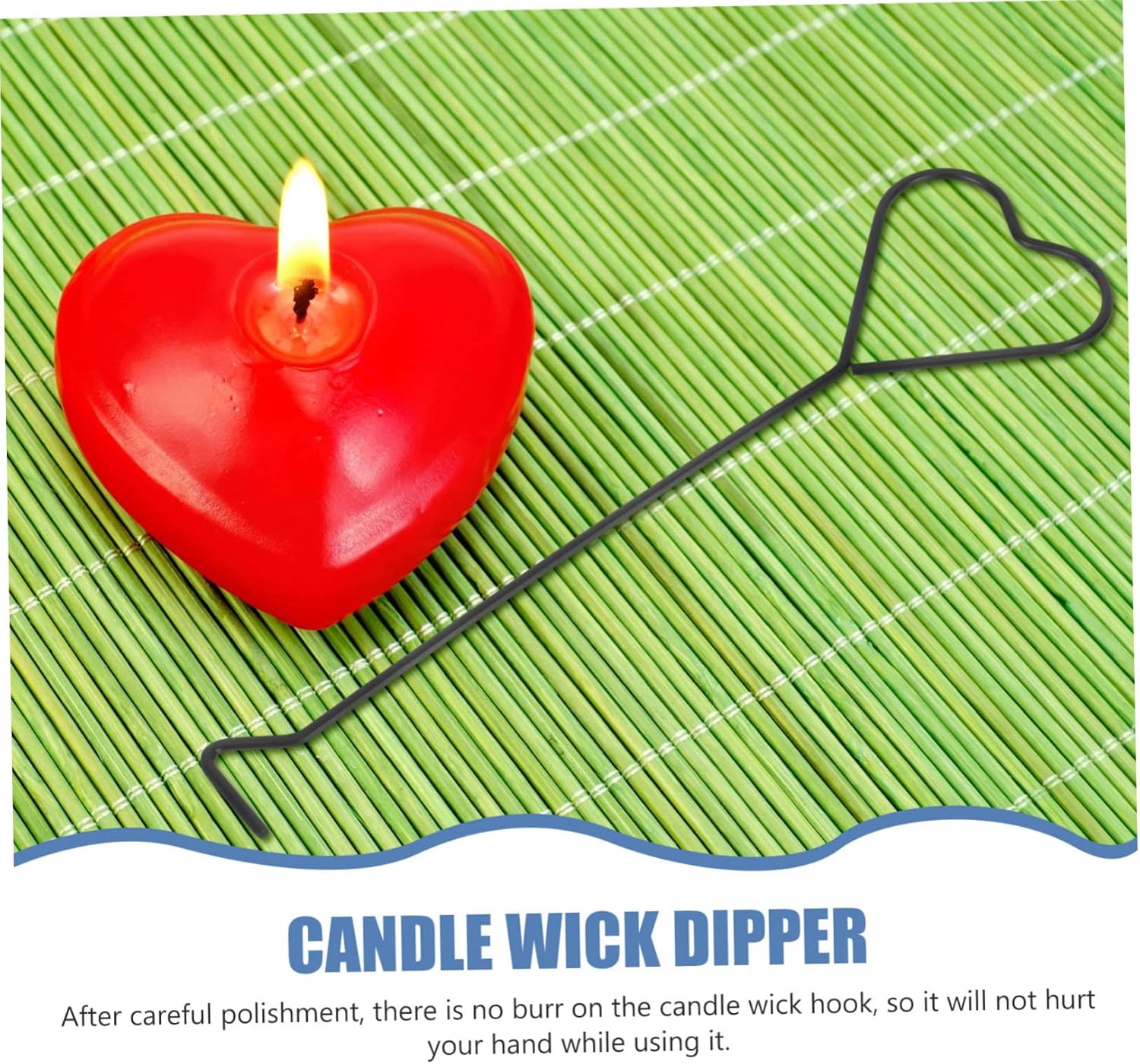 4pcs Heart Design Candle Wick Dipper and Snuffer Hooks for Home Use