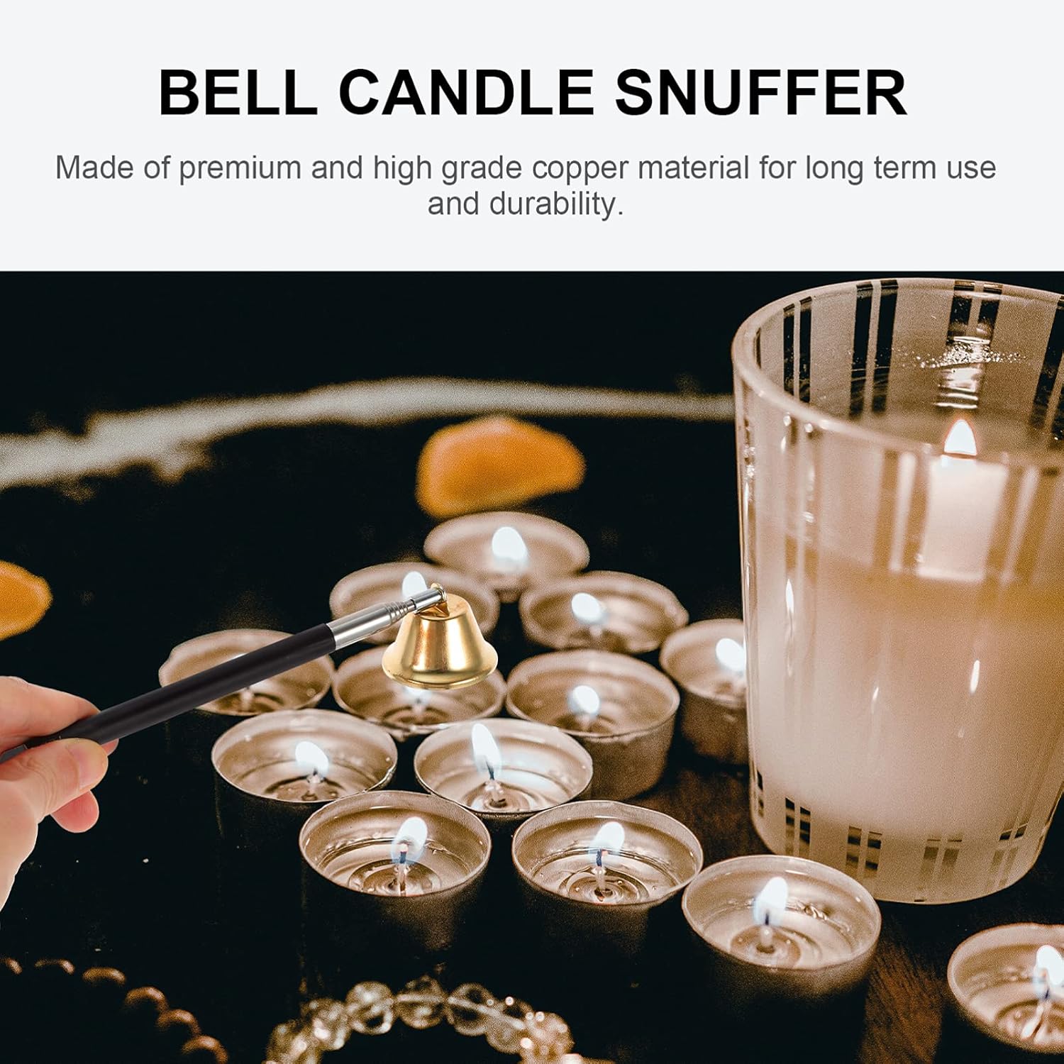 2pcs Bell-Shaped Candle Extinguisher Tool for Safe Wick Dousing