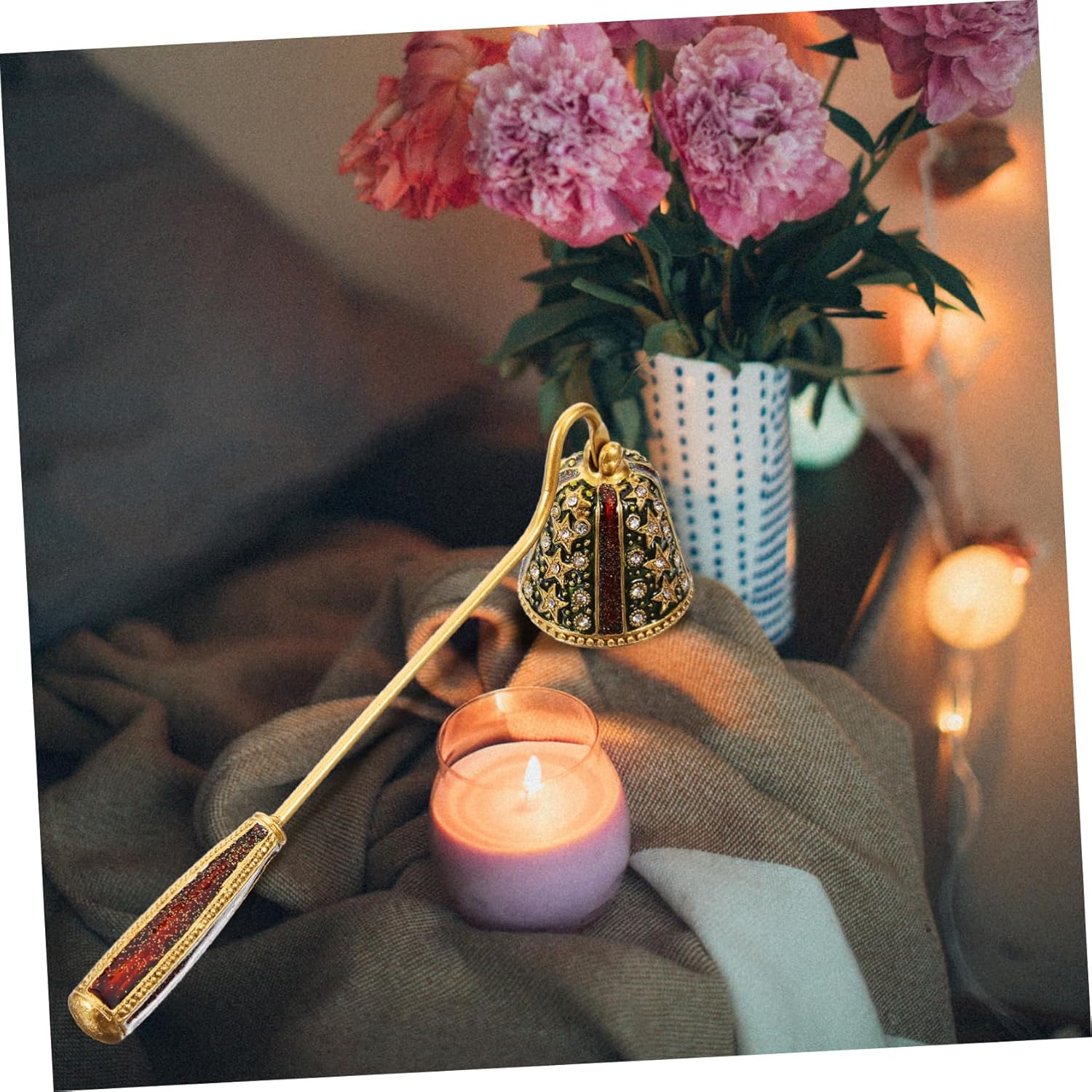 Elegant Star Rhinestone Candle Snuffer Handle