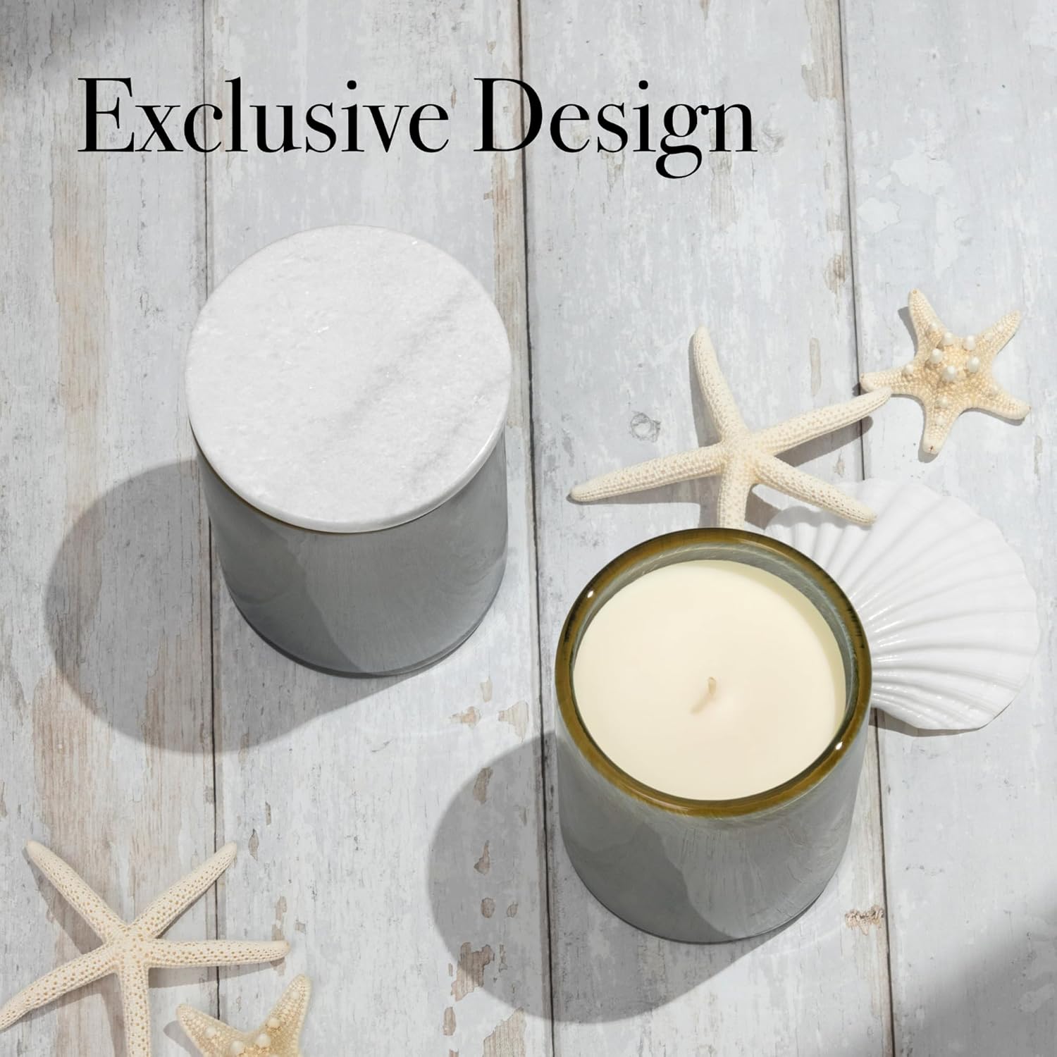 LAFCO New York Signature Candle Lid - White Polished Marble 1