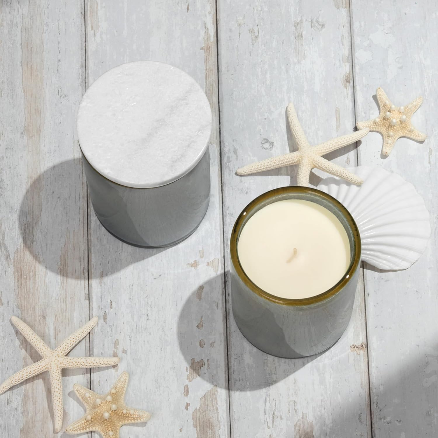 LAFCO New York Classic Candle Lid White Polished Marble