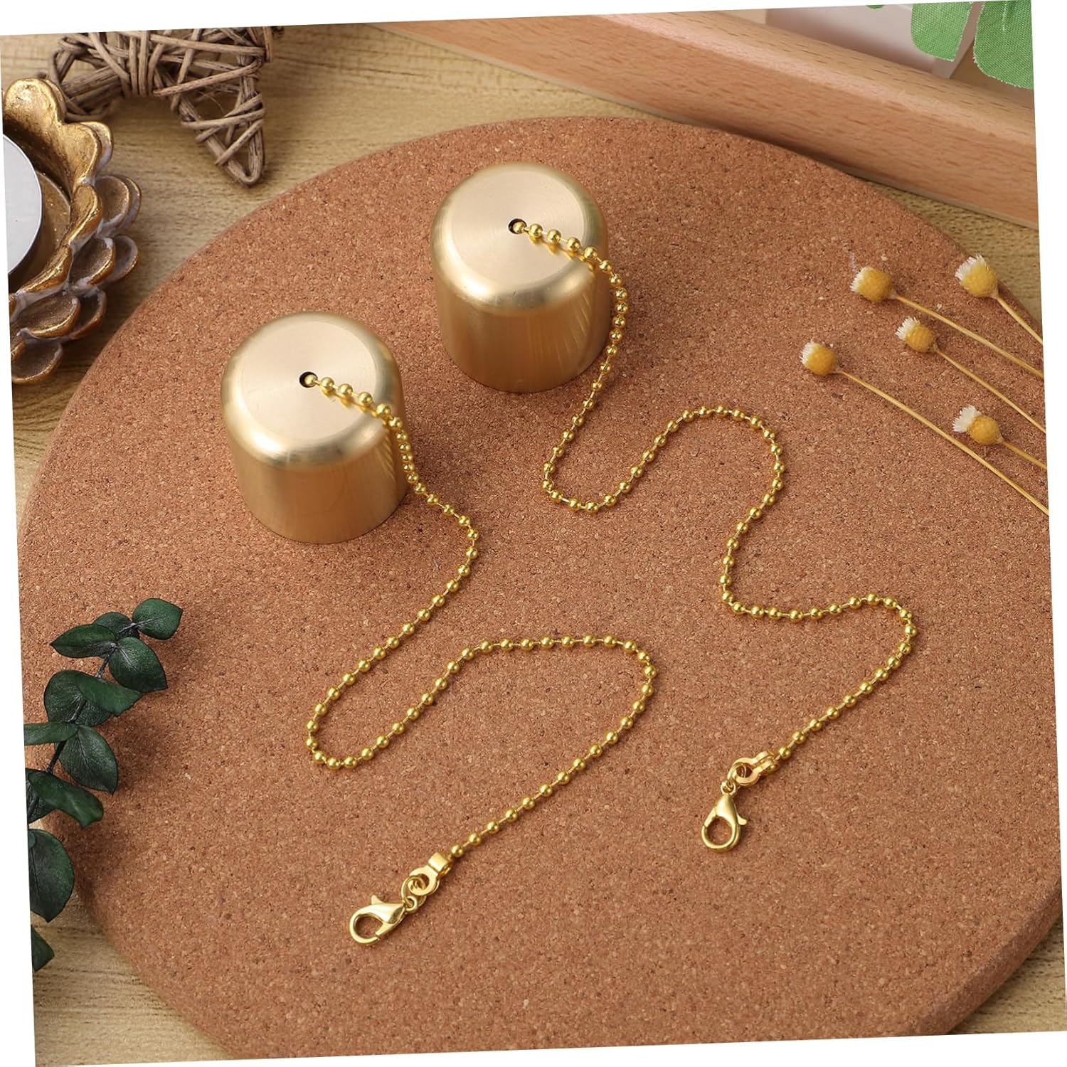 Happyyami 2pcs Brass Candle Snuffer Caps Fire Extinguisher Accessories