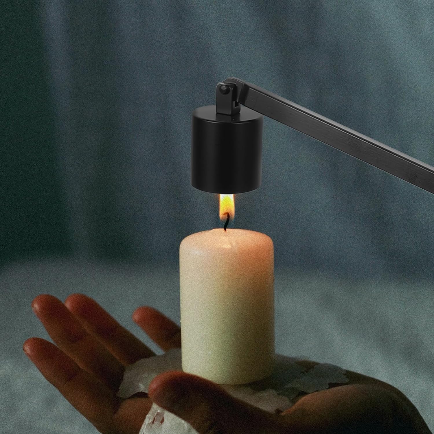 Elegant Iron Candle Snuffer for Home Weddings and Parties Black