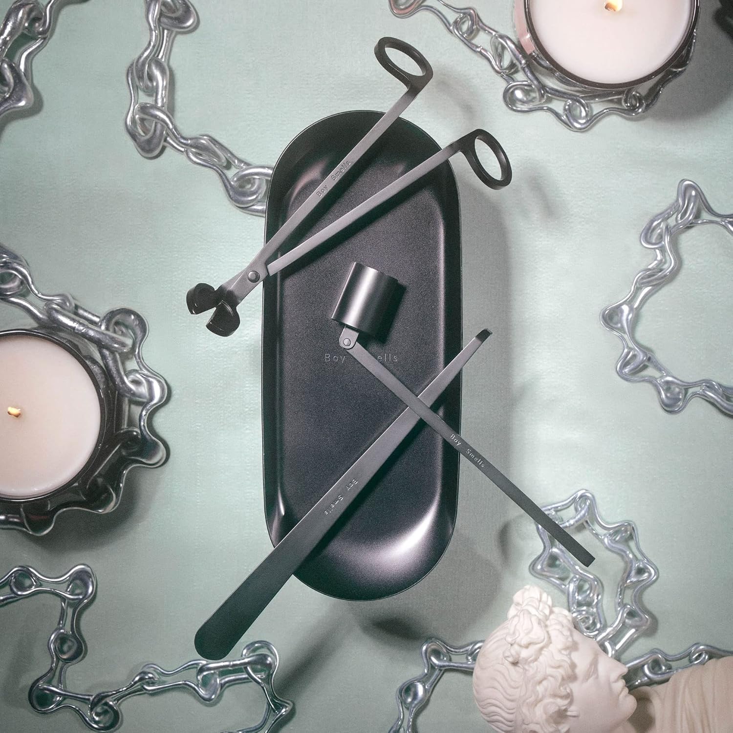 Boy Smells Candle Care Tool Set - 4 Piece Matte Black Set