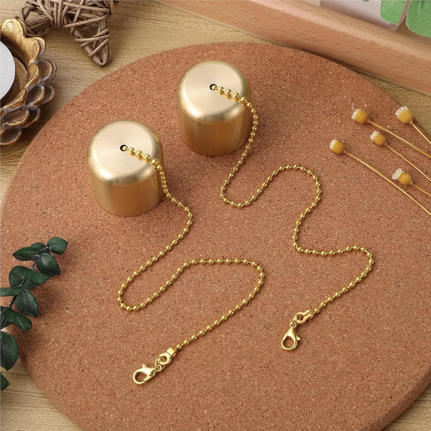 Candle Snuffer 4Pcs Brass Set for Tea Light and Aromatherapy Candles